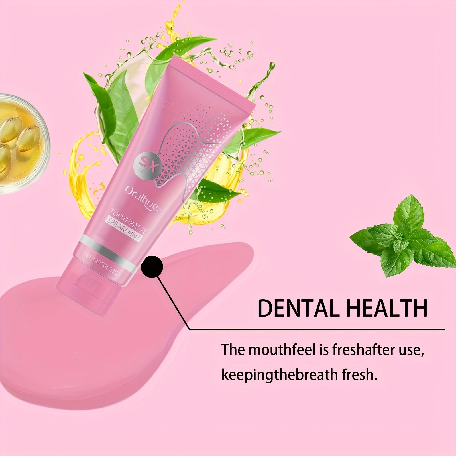 High-Capacity Teeth-Cleaning Toothpaste Powerful Foaming Action for Deep Cleaning Whiter Teeth & Fresher Breath Moisturizing Oral Care Achieve A Confident Smile
