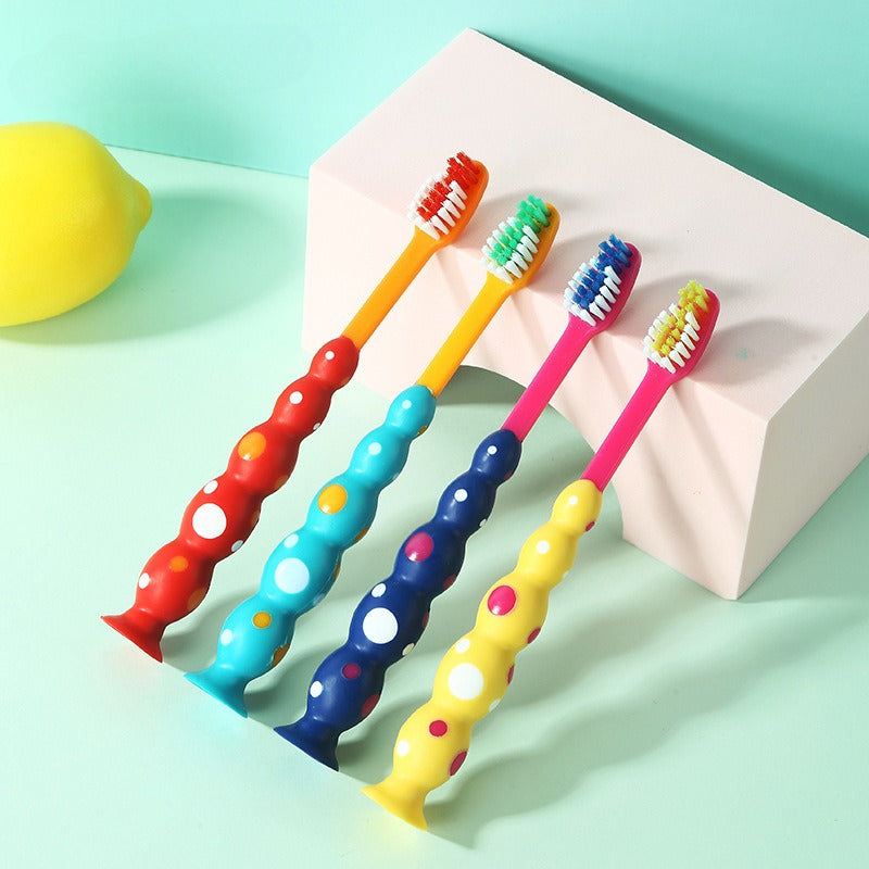 Cartoon Cute Printing Single Pack Daily Four-color Manual Super Soft Bristle Toothbrush