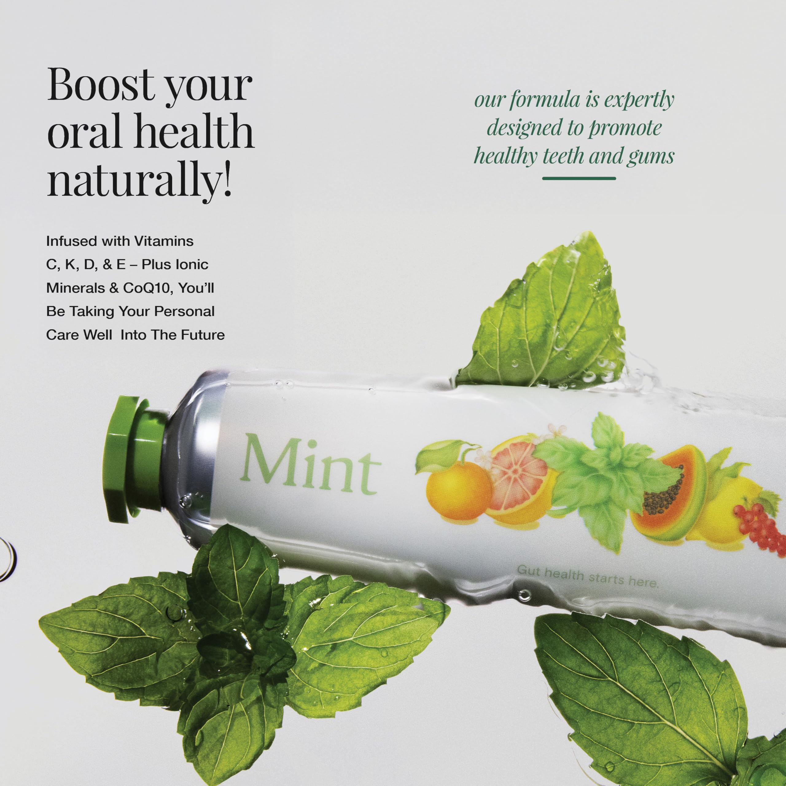 Fluoride-Free Prebiotic Toothpaste – Fresh Mint Gel for Healthy Gums & Teeth | Non-Toxic, Kid-Friendly by Revitin