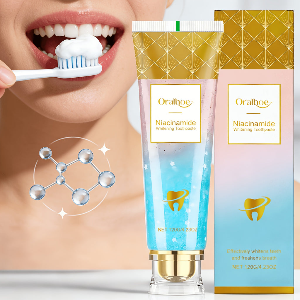 Brightening Toothpaste, Contains Niacinamide Deeply Cleans Food Debris from The Surface of Teeth Keeps Breath Fresh Leaves Teeth Bright And Clean, with Significant Results from Continued Use, Also Suitable for Sensitive Teeth