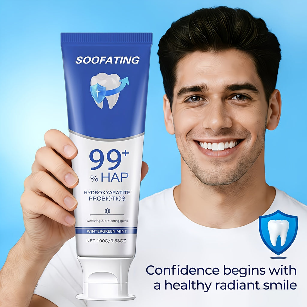 3 Tubes Of 99% Hydroxyapatite Toothpaste. Portable Deep-cleaning Formula, Gentle Gum Care, Long-lasting Fresh Breath. Teeth Polishing & Deep Cleaning. for Daily Use. Sensitive Tooth Care.