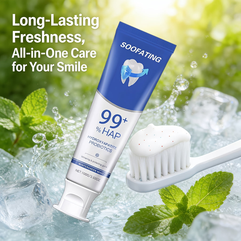 3 Tubes Of 99% Hydroxyapatite Toothpaste. Portable Deep-cleaning Formula, Gentle Gum Care, Long-lasting Fresh Breath. Teeth Polishing & Deep Cleaning. for Daily Use. Sensitive Tooth Care.