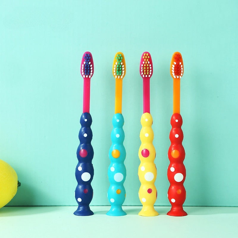 Cartoon Cute Printing Single Pack Daily Four-color Manual Super Soft Bristle Toothbrush