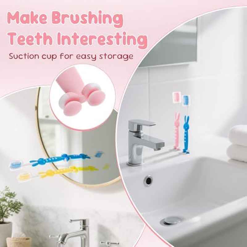 100 Pack Bulk Toothbrushes Bulk Pack - Individually Wrapped Disposable Toothbrush Suitable for Oral Care, School, Travel | Soft Microfiber Bristles, Non-Slip Handle & Suction Cup Cover | 4 Colors (25 Each) for,, Hygiene