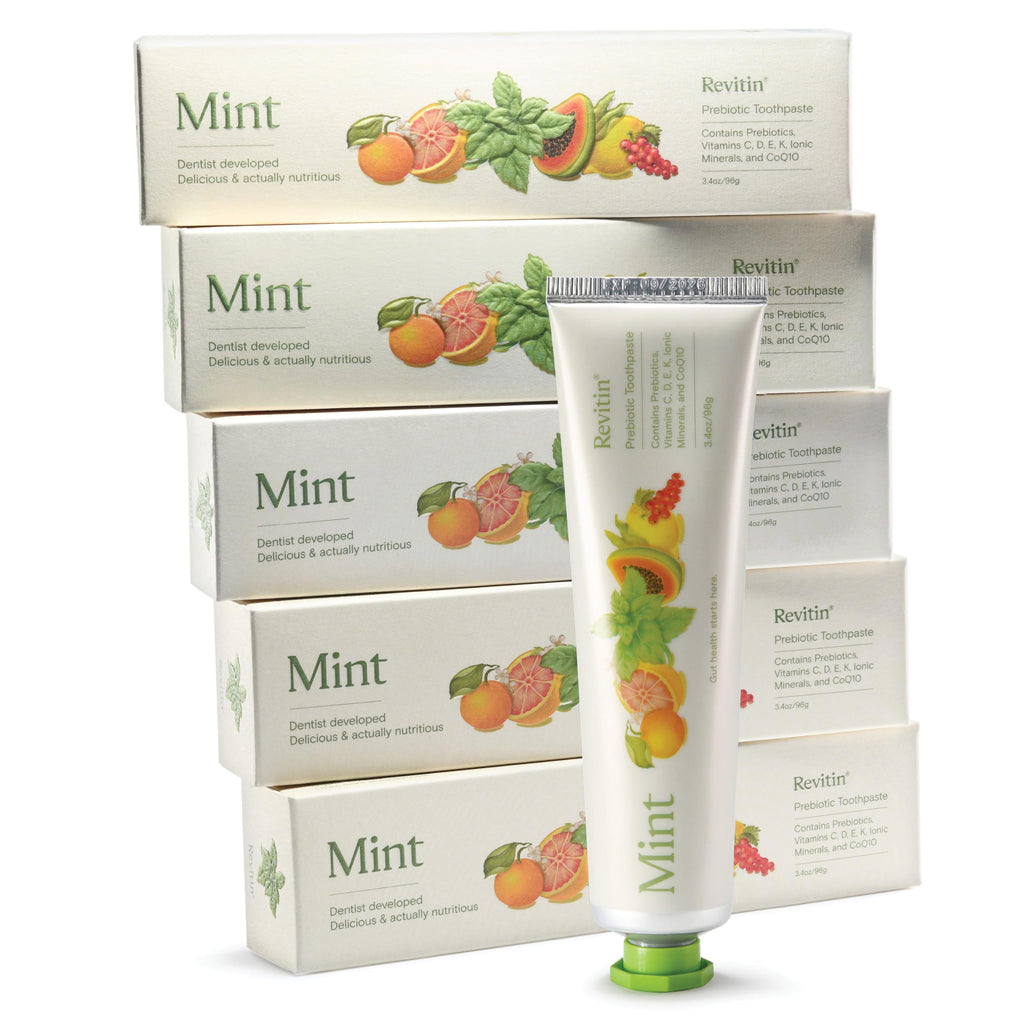Fluoride-Free Prebiotic Toothpaste – Fresh Mint Gel for Healthy Gums & Teeth | Non-Toxic, Kid-Friendly by Revitin