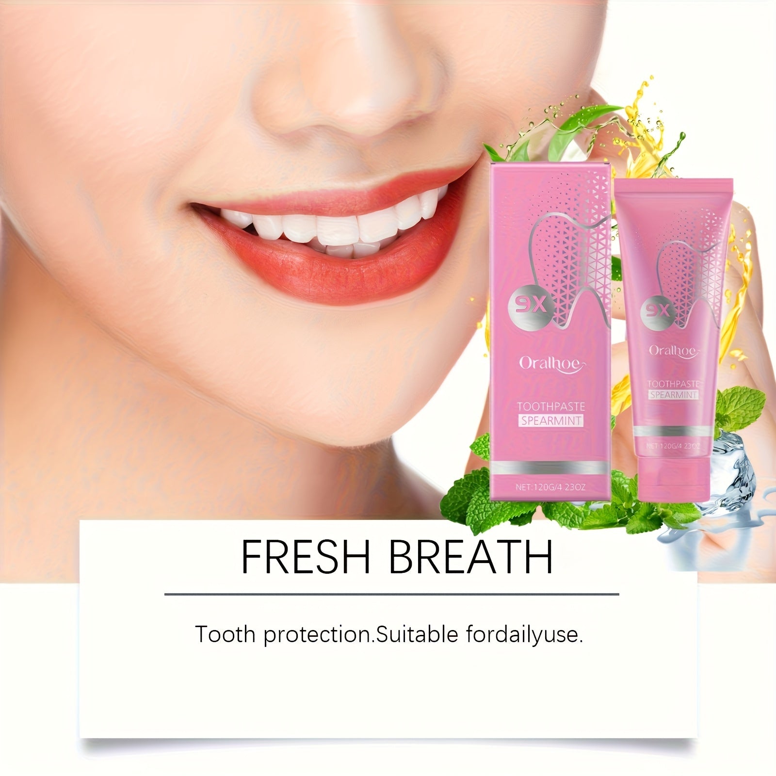 High-Capacity Teeth-Cleaning Toothpaste Powerful Foaming Action for Deep Cleaning Whiter Teeth & Fresher Breath Moisturizing Oral Care Achieve A Confident Smile
