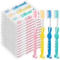 100 Pack Bulk Toothbrushes Bulk Pack - Individually Wrapped Disposable Toothbrush Suitable for Oral Care, School, Travel | Soft Microfiber Bristles, Non-Slip Handle & Suction Cup Cover | 4 Colors (25 Each) for,, Hygiene