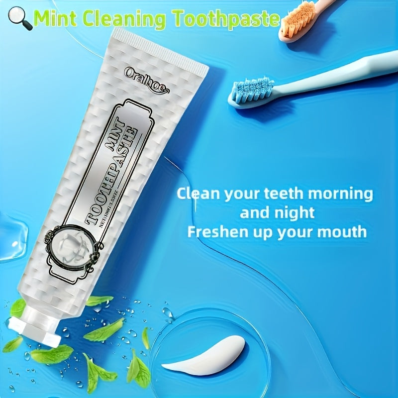 Oralhoe Minty Fresh Toothpaste | Long-Lasting Freshness, Protects Gums, Naturally Whitens Teeth, Boosts Confidence And Smiles, 24-Hour Breath Freshening, Daily Use, Easy To Carry, Ideal Gift For Oral Hygiene Essentials