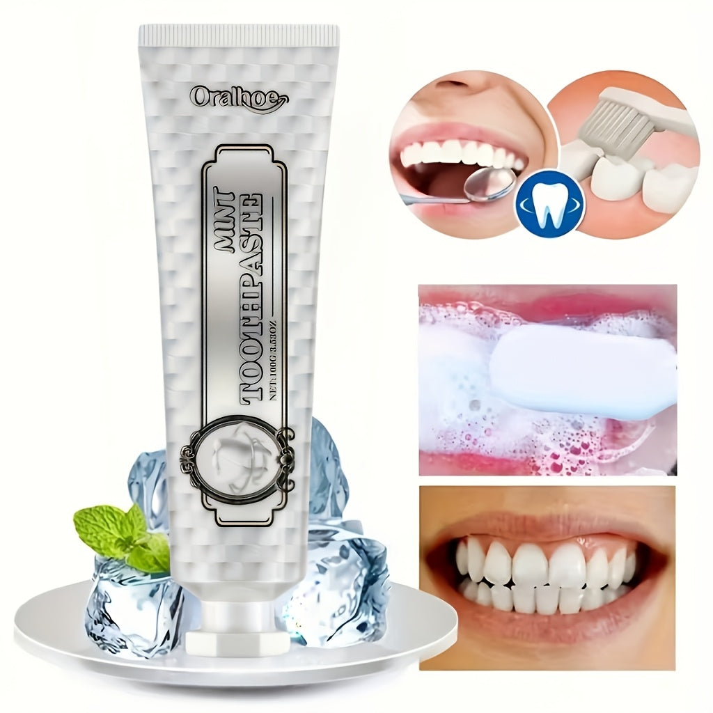 Oralhoe Minty Fresh Toothpaste | Long-Lasting Freshness, Protects Gums, Naturally Whitens Teeth, Boosts Confidence And Smiles, 24-Hour Breath Freshening, Daily Use, Easy To Carry, Ideal Gift For Oral Hygiene Essentials