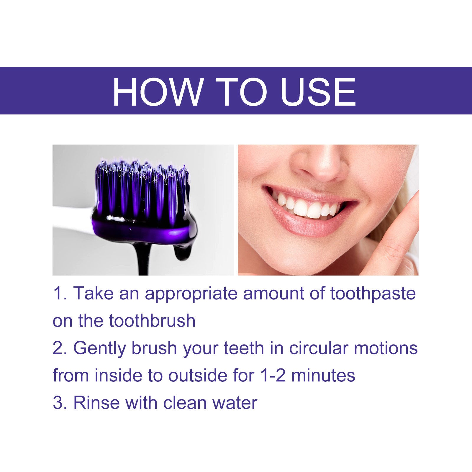 4pcs of EELHOE Purple Toothpaste for Deep Cleaning of Gum Tissue, Teeth, Gentle Removal, Daily Oral Care with a Mild Mint Flavor for Fresh Breath, Essential for Home And Travel