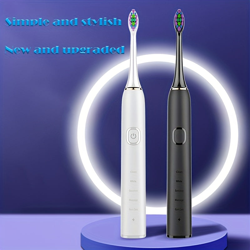 1 Smart Electric Soft-bristled Toothbrush with 2 Brush Heads, with Multiple Gear Options\u002FSmart Portable Electric Toothbrush\u002FLong-life Electric Toothbrush with Induction Charging Case\u002FPortable for Business Trips And Travels