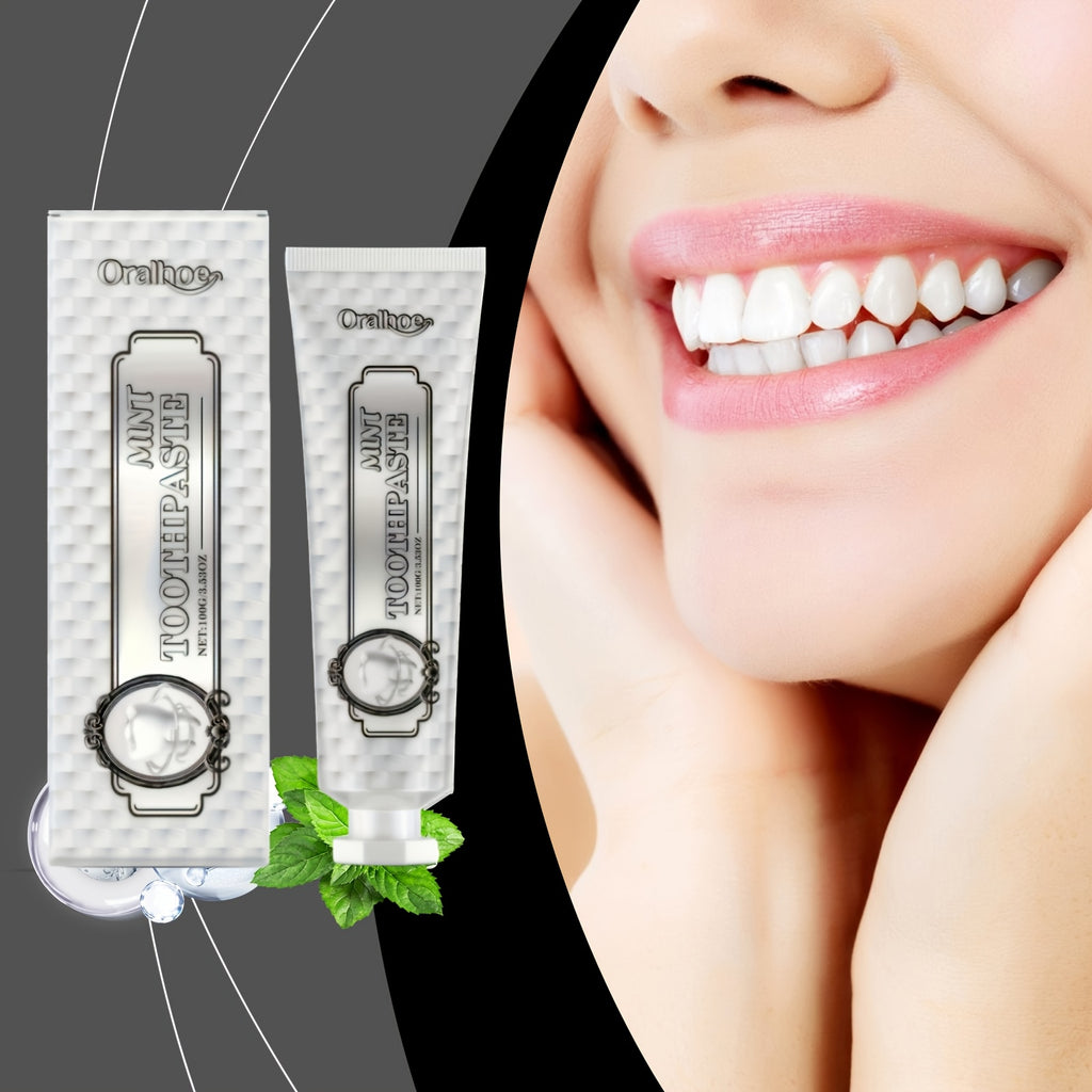 Oralhoe Minty Fresh Toothpaste | Long-Lasting Freshness, Protects Gums, Naturally Whitens Teeth, Boosts Confidence And Smiles, 24-Hour Breath Freshening, Daily Use, Easy To Carry, Ideal Gift For Oral Hygiene Essentials