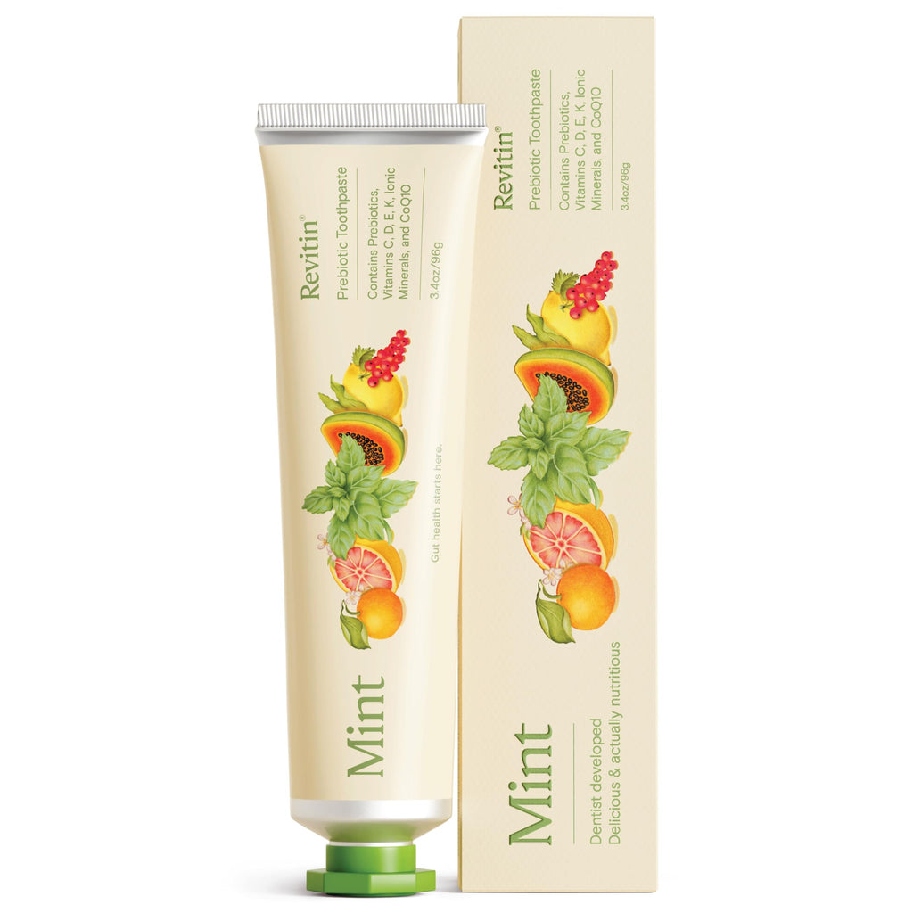 Fluoride-Free Prebiotic Toothpaste – Fresh Mint Gel for Healthy Gums & Teeth | Non-Toxic, Kid-Friendly by Revitin