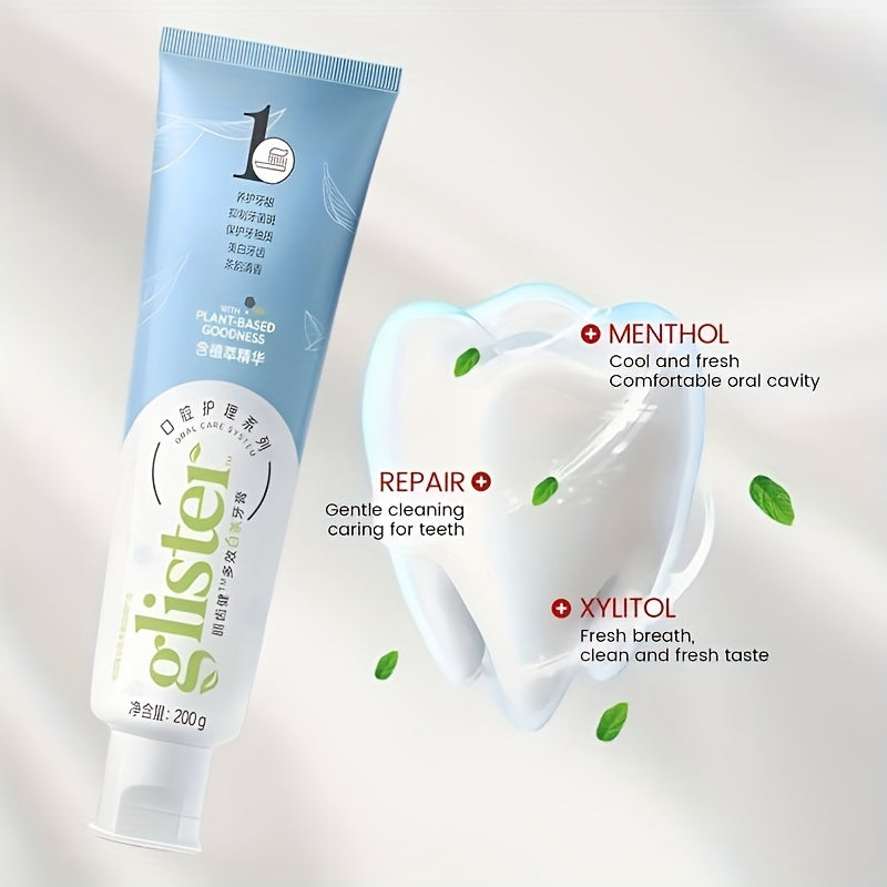 White Tea Toothpaste, Containing White Tea Essence, Enhances Luster, Suitable for All Teeth, Unisex, 200G Per Pack, Ideal for Daily Use And As a Gift
